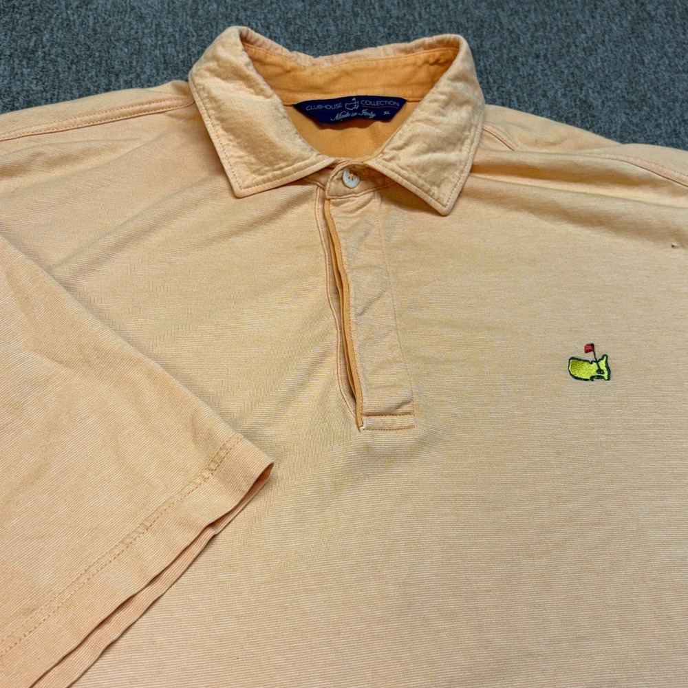 Masters Augusta National Clubhouse Collection Golf Polo Shirt Mens XL Italy VTG